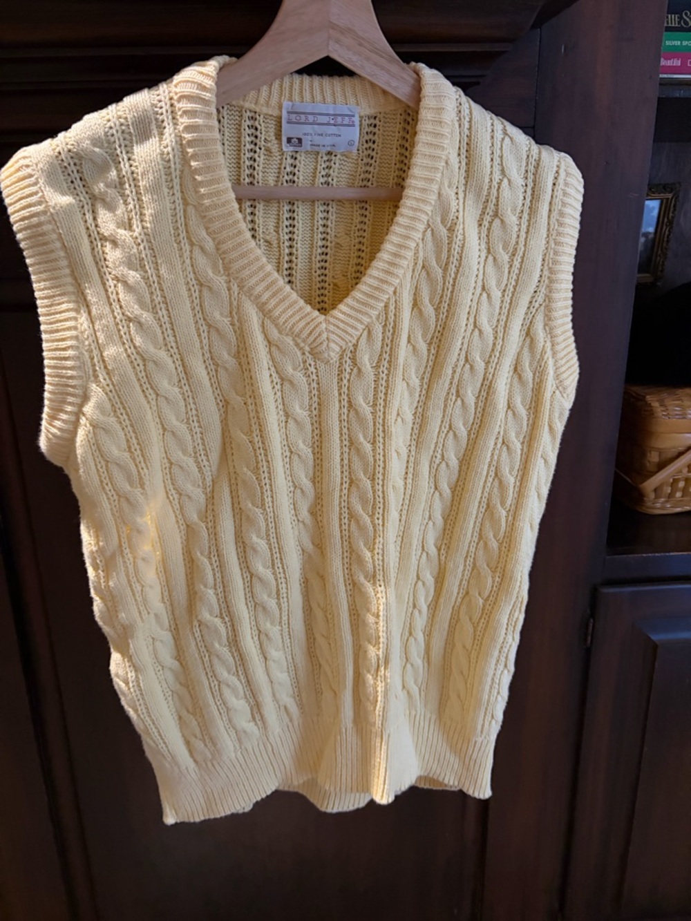 Lord Jeff cotton vintage sweater vest sz L